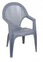 KRZESŁO OGRODOWE TARASOWE SYRENA SZARE PLASTIKOWE