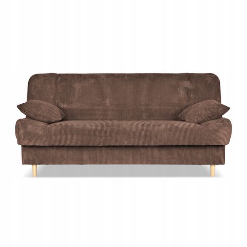 Kanapa sofa Belito rozkładana pojemnik f spania BONELL brązowa sztruks na Arena.pl