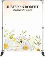 TŁO ścianka FOTO na wesele Z IMIONAMI PARY MŁODEJ