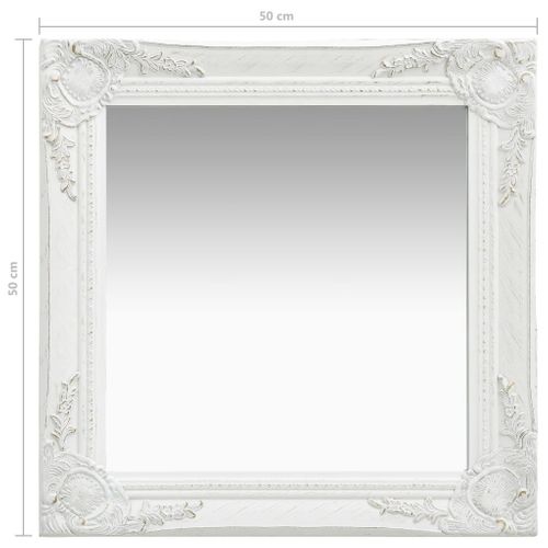 Lustro ścienne w stylu barokowym 50x50cm białe VidaXL na Arena.pl
