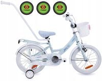 ROWEREK DZIECIĘCY 16 CALI ROWER DLA DZIEWCZYNKI KOSZYK I PROWADNIK + GRATIS