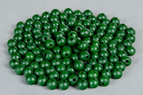 Drewniane koraliki KULA 8mm 120szt. zielony khaki na Arena.pl