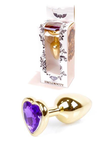 Plug-Jewellery Gold  Heart Plug- Purple zdjęcie 8
