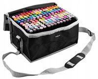 MARKERY ALKOHOLOWE DWUSTRONNE ZESTAW 168 SZTUK + TORBA