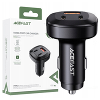acefast ładowarka samochodowa 66w 2x usb typ c / usb, pps, power
