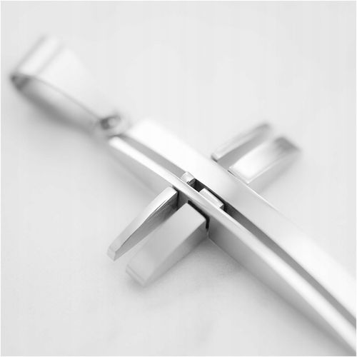 Wisiorek męski zawieszka krzyżyk stal chirurgiczna 316L z grawerem BLINGART na Arena.pl