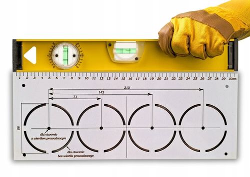 Szablon Wzornik do otworów puszek prądowych 68mm na Arena.pl