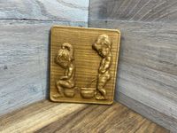 DREWNIANA ZAWIESZKA NA TOALETĘ WC, ZNAK ZNACZEK NA DRZWI, TABLICZKA WC