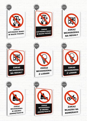 Tabliczka znak informacyjny 20x15 Biała ZAKAZ SKAKANIA DO WODY Nierdzewna na Arena.pl