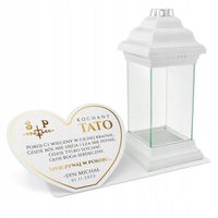 ZNICZ z PODSTAWĄ + DEDYKACJA na grób MAMY TATY