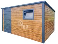 Schowek Domek Ogrodowy 4x3m Drzwi Okno Drewnopodobny Dach Spad w tył TKD230