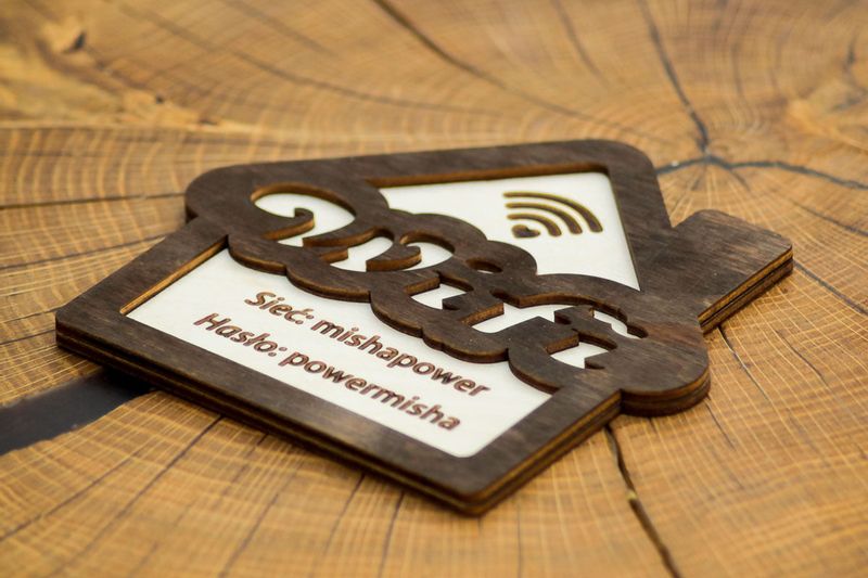 Tabliczka wisząca "domek" z hasłem wifi zdjęcie 8