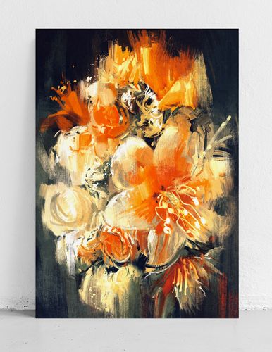 Obraz na płótnie abstrakcja kwiaty 50x70 cm na Arena.pl