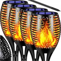 LAMPA SOLARNA POCHODNIA LAMPKI SOLARNE DO OGRODU OGRODOWE LED 4 SZTUKI