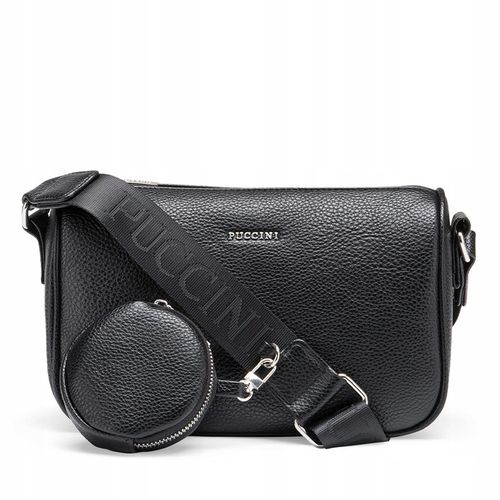 Torebka Damska Listonoszka Z Saszetką PUCCINI Czarna Na Pasku BML066M-1 na Arena.pl