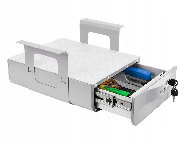 Podblatowa szuflada kontenerek półka pod biurko SPB-121W biały zdjęcie 1