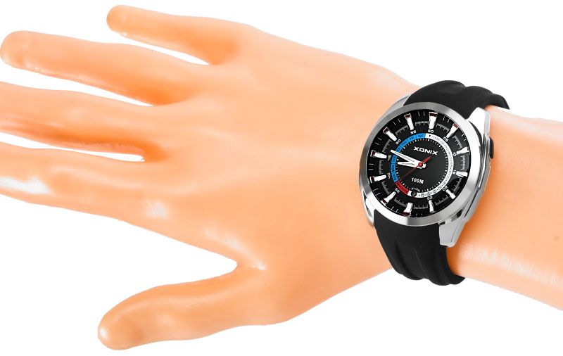 Xonix Uniwersalny zegarek HiTech, samokalibracja, podświetlenie, WR 100M, antyalergiczny na Arena.pl