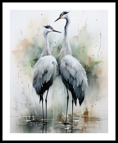 Plakat 40x50cm Tańczące Czaple na Arena.pl