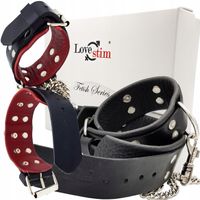 ZESTAW KAJDANKI DAMSKIE NA RĘCE NOGI SKÓRA NATURAL