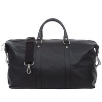 VERA PELLE torba męska skórzana sportowa duża z paskiem V589 czarna