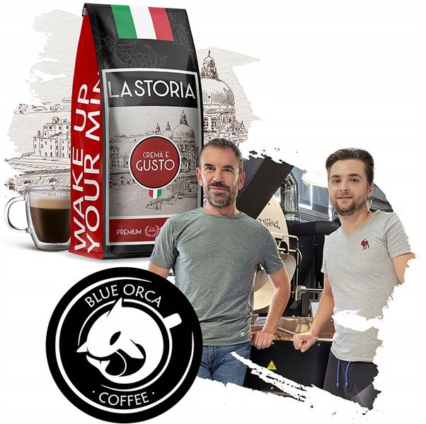 KAWA ZIARNISTA LA STORIA CREMA E GUSTO 1kg ŚWIEŻO PALONA - BLUE ORCA COFFEE zdjęcie 13
