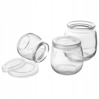12x Słoiki Szklane Słoiczki Pojemniki Pucharki Kubki na Jogurt Desery 130ml