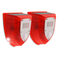 Solarny alarm na podczerwień z czujnikiem ludzkiego ciała, 2 sztuki