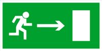 Tabliczka Grawerowana 20x10 znak BHP na drzwi wyjście awaryjne strzałka