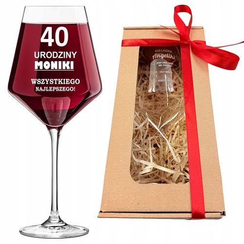 KIELISZEK DO WINA Z GRAWEREM prezent dla przyjaciółki żony urodziny 18-99 na Arena.pl