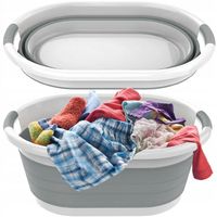 MISKA SKŁADANA SILIKONOWA KOSZ NA PRANIE BIELIZNĘ WANIENKA DLA DZIECKA 53CM