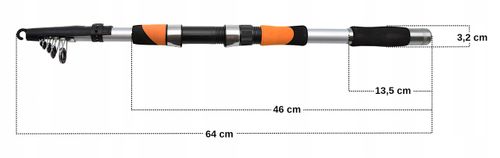 Wędka teleskopowa Miracle Fish BIG RIVER 300 cm WT: 20-80g 3,0 m na Arena.pl