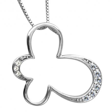 SREBRNY KOMPLET MOTYLKI Z CYRKONIAMI SREBRO PRÓBY 925 zdjęcie 2