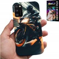 ETUI DO SAMSUNG GALAXY A41 - MOTOCYKLISTA MOTOR FAN MOTOCYKL + SZKŁO
