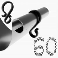 60x UCHWYT NA RYNNĘ DO LAMPEK ŚWIATEŁEK SOPLI HACZYK DO RYNNY GALECO OCEAN