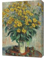 Obraz 50x70cm Jerusalem Artichoke Flowers, Monet Vintage
