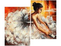 80X70CM OBRAZ PRIMA BALERINA CIEPŁYM TLE DUO OBRAZ
