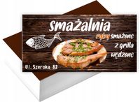 Wizytówki firmowe reklamowe 200szt różne wzory SMAŻALNIA RYBY PIECZONE