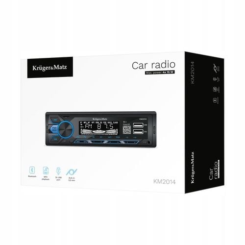Radio samochodowe Bluetooth Kruger&Matz 1 DIN USB AUX Jack 3,5 mm na Arena.pl