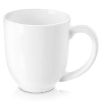 Biały Kubek Porcelanowy do Picia Kawy Herbaty Ziół Napojów Duży 450 ml