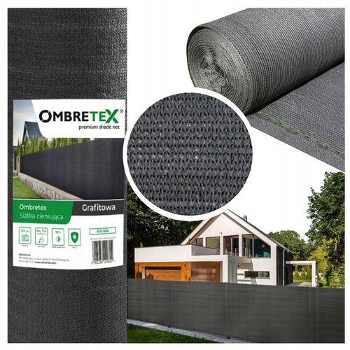 Siatka Cieniująca 1,5x25m Grafitowa 95% OSŁONA Płotu Ogrodzenia Balkonu UV na Arena.pl