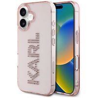 etui karl lagerfeld iml rhinestones logo do iphone 16 różowy
