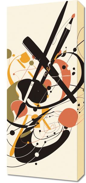 Obraz 30x70cm Abstrakcyjny Rapsod zdjęcie 1