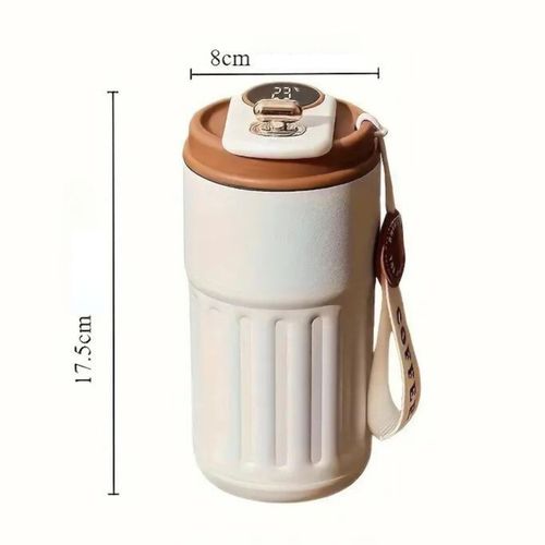 KUBEK TERMICZNY TERMOS BIDON NA KAWĘ HERBATĘ Z USTNIKIEM WYŚWIETLACZ 450ML na Arena.pl