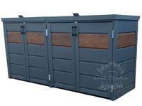 Zabudowa koszy na śmieci wiata 275x80x120 cm 4x240L antracyt ID506