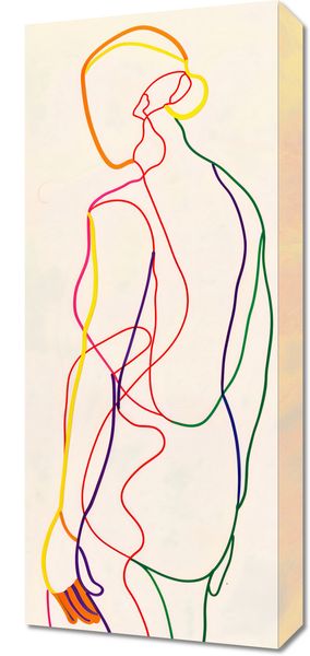 Obraz 30x70cm Tęczowy Zarys zdjęcie 1