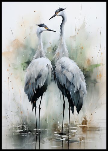 Plakat 64x90cm Tańczące Czaple na Arena.pl