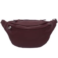 VERA PELLE nerka skórzana saszetka biodrówka z rączką V578 c.bordowa