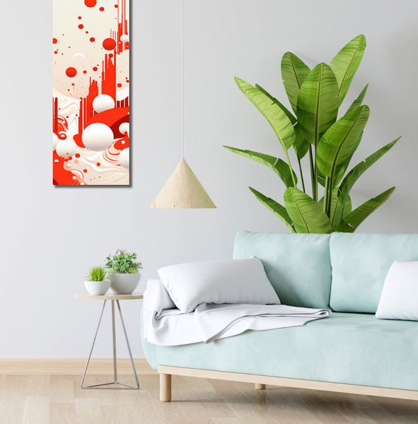 Obraz 30x90cm Krwiście Czerwone Wibracje zdjęcie 2