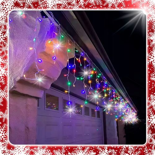 SOPLE 500 LED LAMPKI MULTIKOLOR + FLASH 23m GIRLANDA Świąteczna Kurtyna na Arena.pl