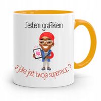Kubek Żółty Prezent Dla Grafika Jestem Grafikiem Z Nadrukiem Ze Zdjęciem